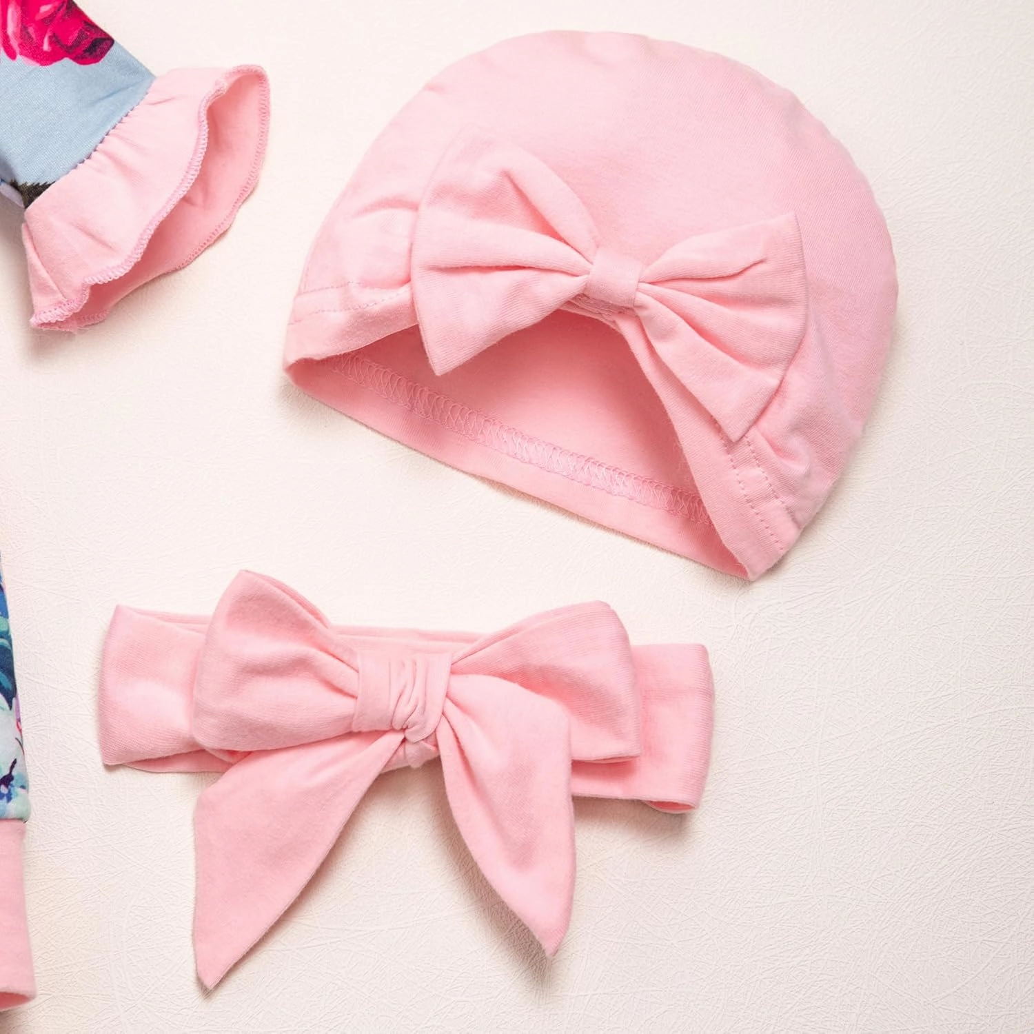 Preemie Newborn Baby Girl Romper 3-Piece Set
