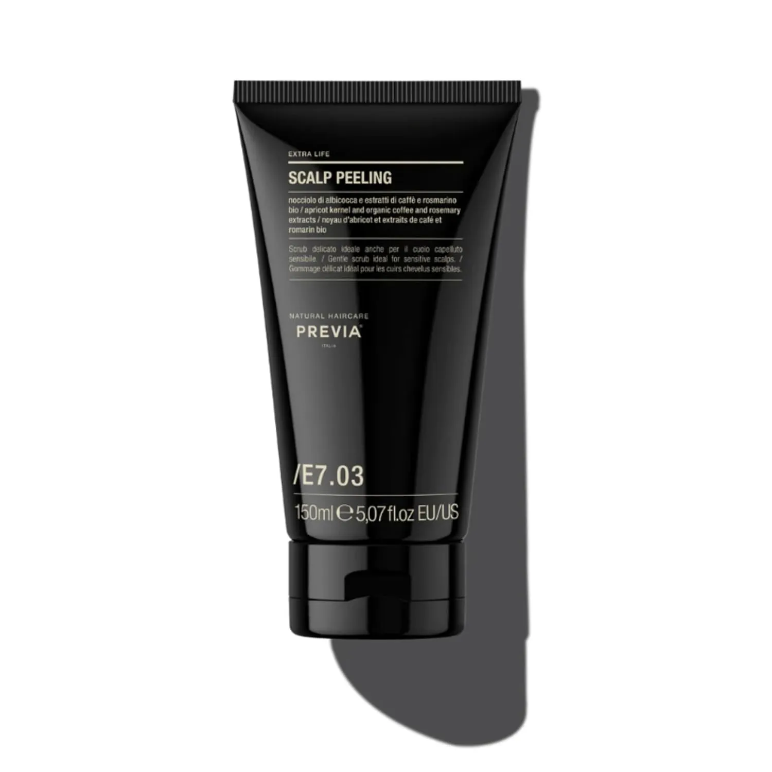 PREVIA Extra Life - The Virtuous Scalp Ritual Scalp Peeling | Exfoliating Action with Apricot Kernel & Vitamins | Removes Dead Cells | Deeply Cleanses Scalp | 5.07 Floz