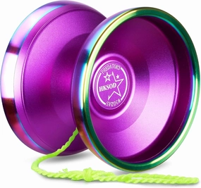 Professional Bi-Metal Yoyo,Unresponsive Yoyo for Adults Advanced Players Predator 3 Trick yoyo with Premium YOYO Bearings with Yo-Yo Accessories- Purple