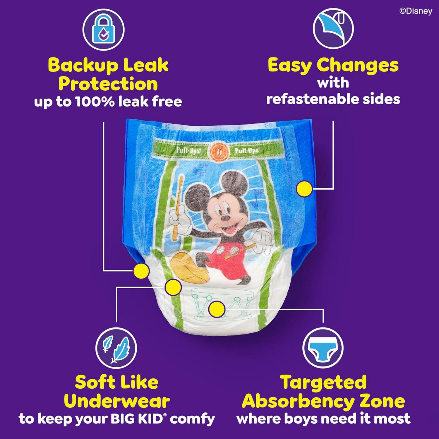 Pull-Ups Boys' Potty Training Pants, Size 3T-4T Training Underwear (32-40 lbs), 66 Count