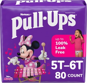 Pull-Ups Girls' Potty Training Pants, Size 5T-6T Training Underwear (46  lbs), 80 Count (2 Packs of 40)