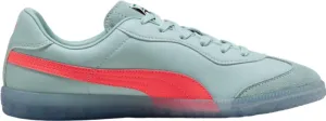 Puma King 21 Men's Indoor Soccer Shoes - Classic Style with Modern Functionality, Soft Leather Upper, Rubber Outsole for Ultimate Grip (Mint/Red, US Footwear Size System, Adult, Men, Numeric, Medium, 9)