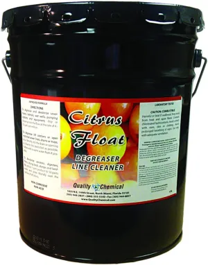 Quality Chemical Lift Station Cleaner and Degreaser -All Natural Citrus Power Float-5 gallon pail