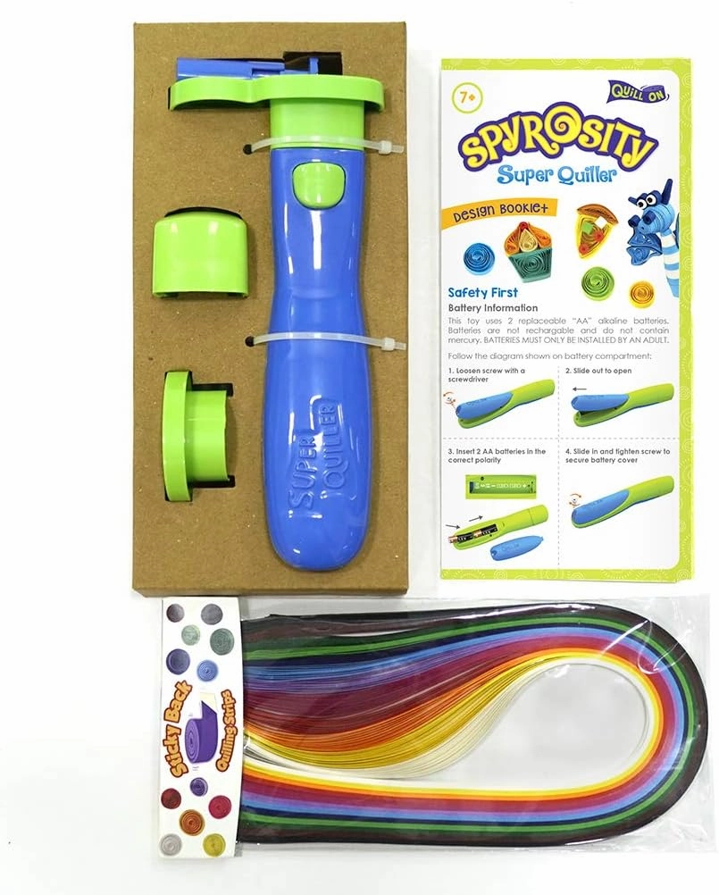 Quill On Spyrosity Super Quiller with Electric Quilling Tool | Paper Quilling Kit | Crafts for Girls Ages 8-12 | Craft Kit | 8 Year Old Girl Birthday Gift