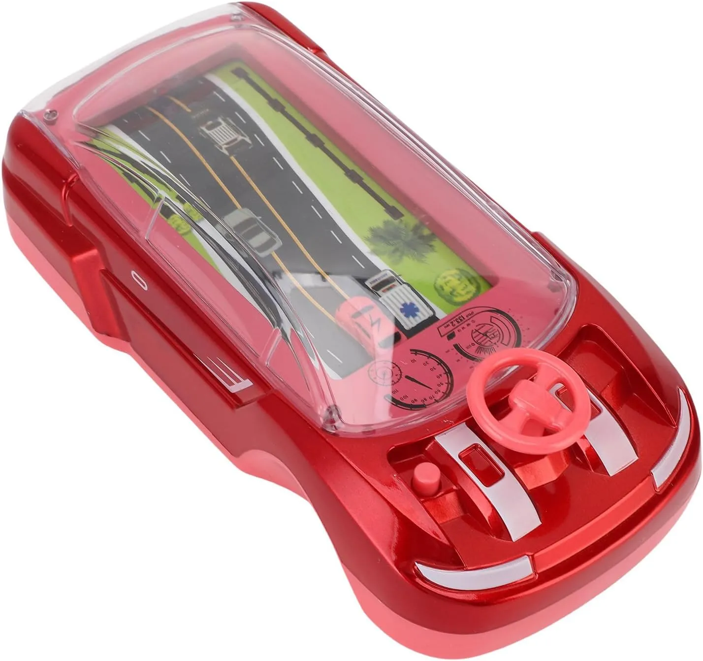 Racing Adventure Car Steering Wheel Toy Driving Games Racing Car Game Console Kids Parent Child Dual Player Mode Interaction Adventure Car Steering Wheel Toy For Kids (Red)