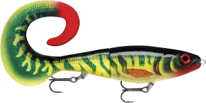 Rapala X-Rap Otus XROU-25 Fishing Lure – 25cm Curl Tail Predator Bait – 0.5–1m Running Depth – ABS Body with PVC Tail – VMC Hooks – Spare Tail Included – Hot Pike Color