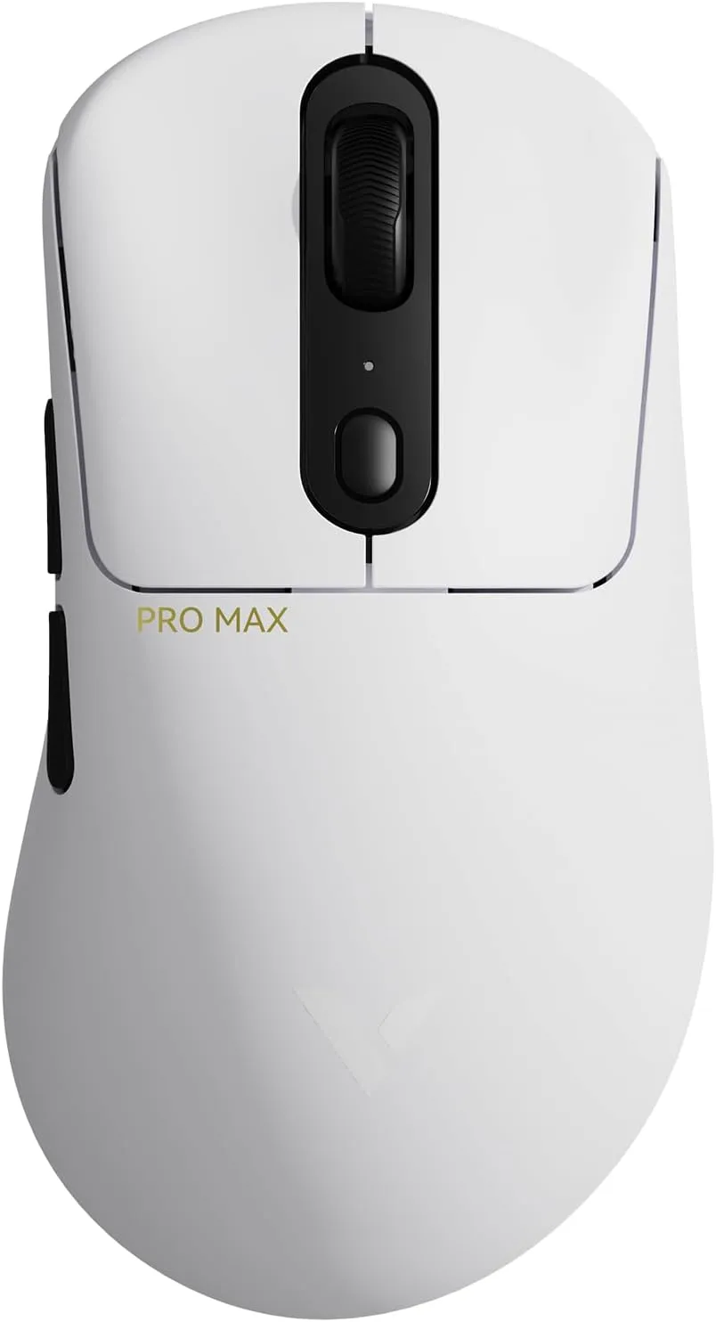 Rapoo VT3PRO MAX Wireless Gaming Mouse, 59g Superlight, 8KHz Polling, PAW 3950 Ultimate Optical Sensor, 30K Independent X/Y DPI, 1 8 Programmable Buttons, 200H Battery Life, Classic Shape, PC, White
