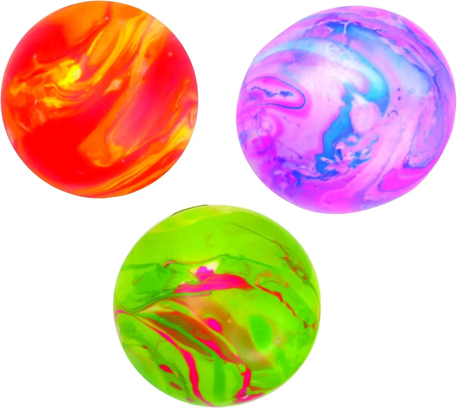 Raymond Geddes Abstract Painted Stress Balls for Kids (Pack of 12) - 3 Color Styles Squishy Stress Relief Toys