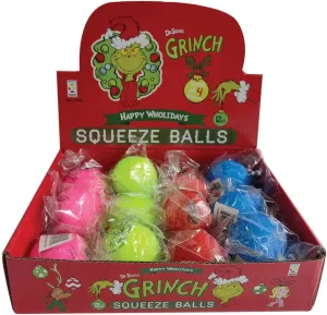 Raymond Geddes Dr. Seuss Grinch Squishy Balls - 12-Pack Stress Ball Fidget Toy Set