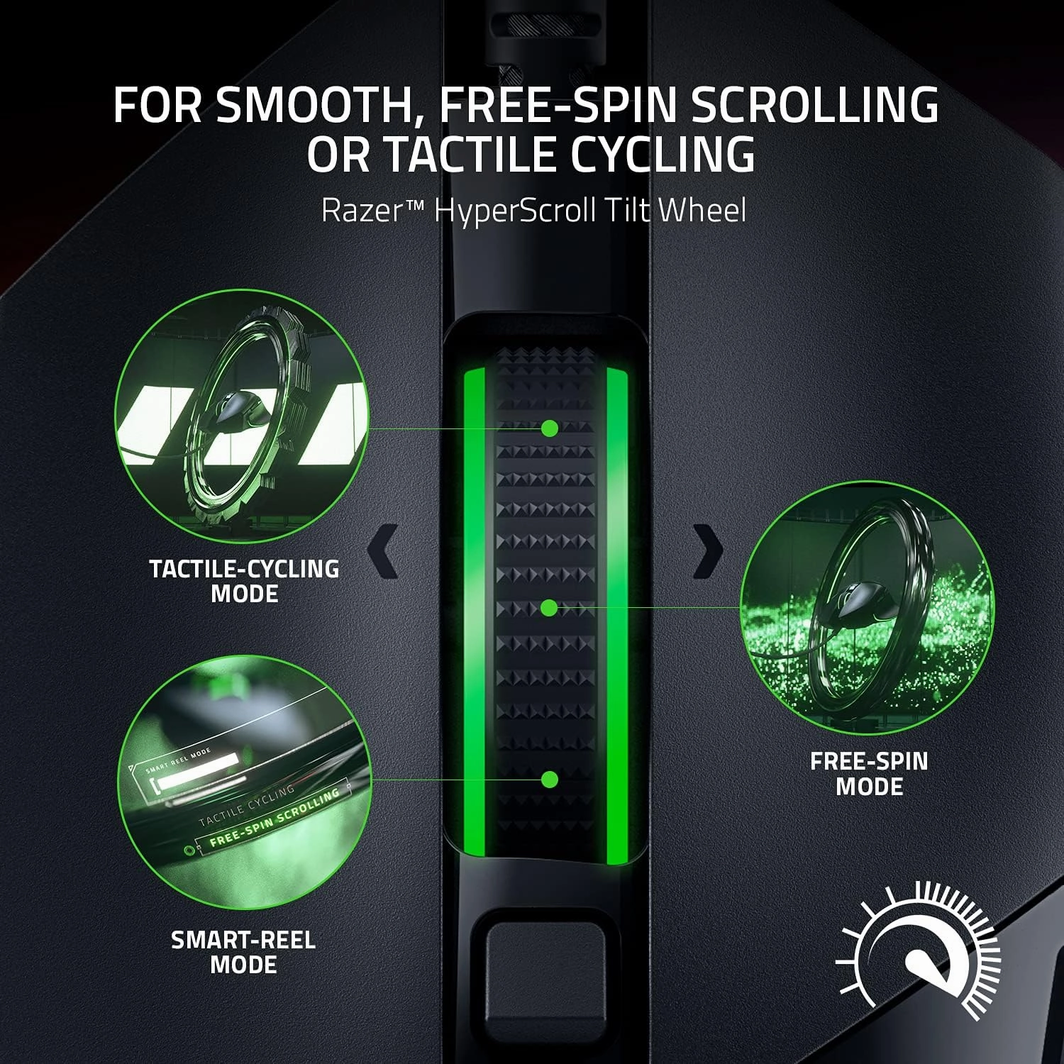 Razer Basilisk V3 Customizable Ergonomic : Fastest Gaming Mouse Switch Chroma RGB Lighting 26K DPI Optical Sensor - 11 Programmable Buttons HyperScroll Tilt Wheel Classic Black (Renewed)