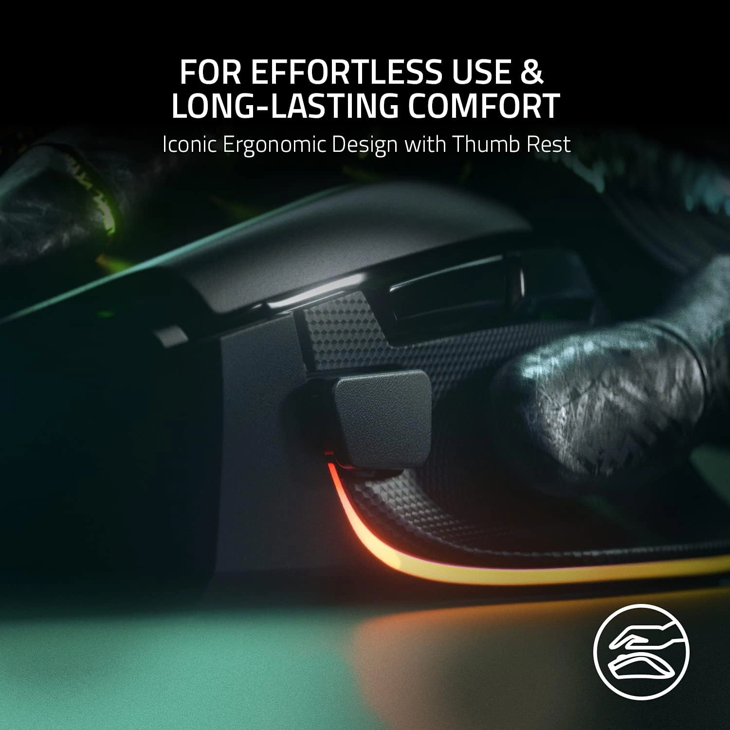 Razer Basilisk V3 Customizable Ergonomic : Fastest Gaming Mouse Switch Chroma RGB Lighting 26K DPI Optical Sensor - 11 Programmable Buttons HyperScroll Tilt Wheel Classic Black (Renewed)