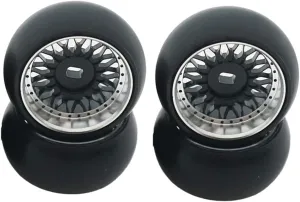 RC 1/28 Drift Wheels,Alloy RC Wheel Tires for 1/28 Wltoys K969 K989 P929 kyosho Rally Model car Upgraded Part 4pcs/Set(Black)