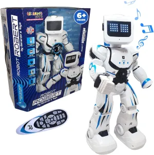 RC Interactive Robot, Talking, Dancing, Remote Control Robot Toy For Kids, Includes Light Up Eyes & Backpack, STEM Toys For Boys & Girls Age 8-12