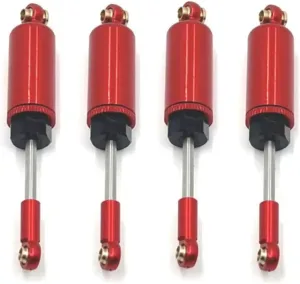 Rc Shock Absorber For MN128 MN86 MN86S G500 1/12 4pcs Metal Shock Absorber RC Car Off-road Vehicle Tracked Vehicle Parts Accessories Upgrade, Replacement And Use(Red)