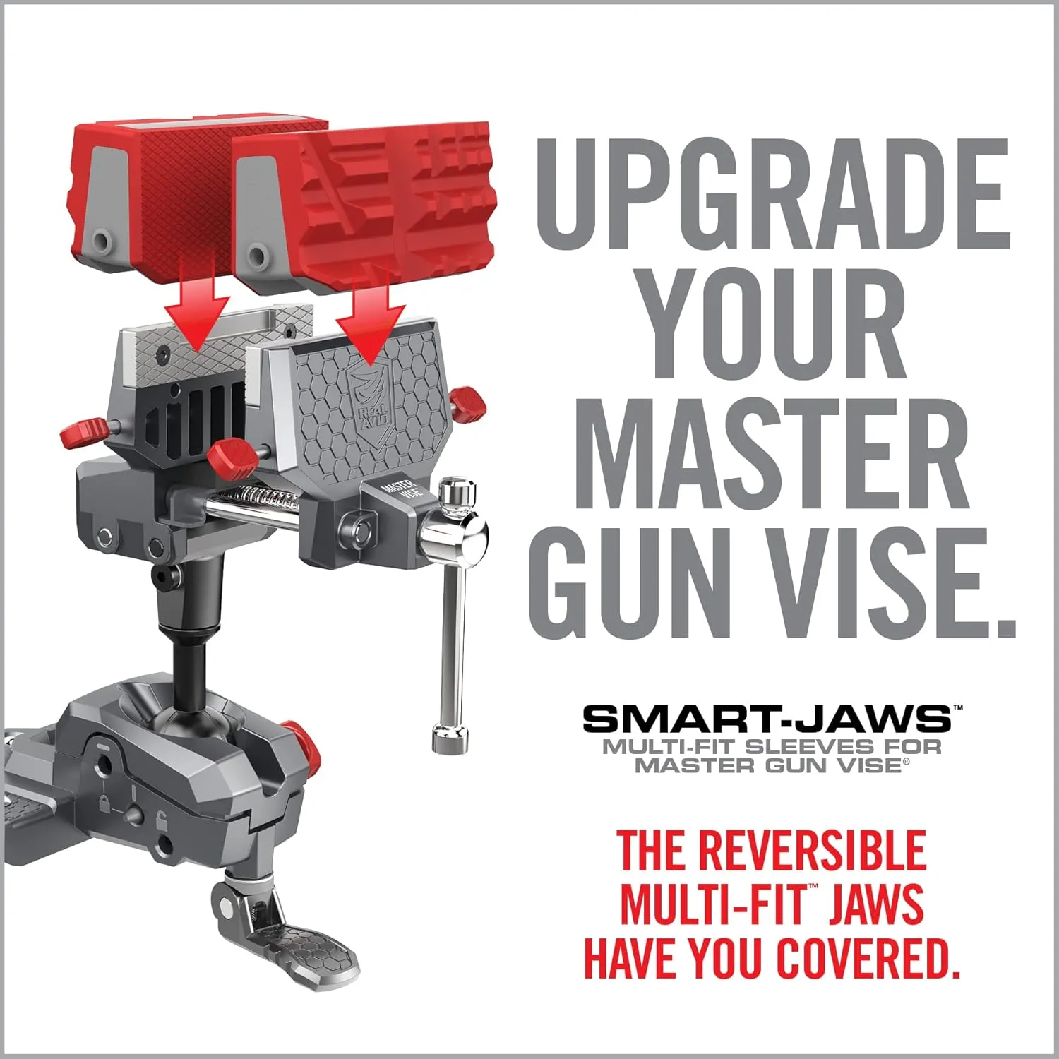 Real Avid Smart-Jaws Multi-Fit Sleeves | Upgraded Vise Jaws | Non-Marring, Heat Resistant Bench Vise Jaws | 9 Different Grooves for Optimal Secure Fit on Variety of Shapes and Sizes