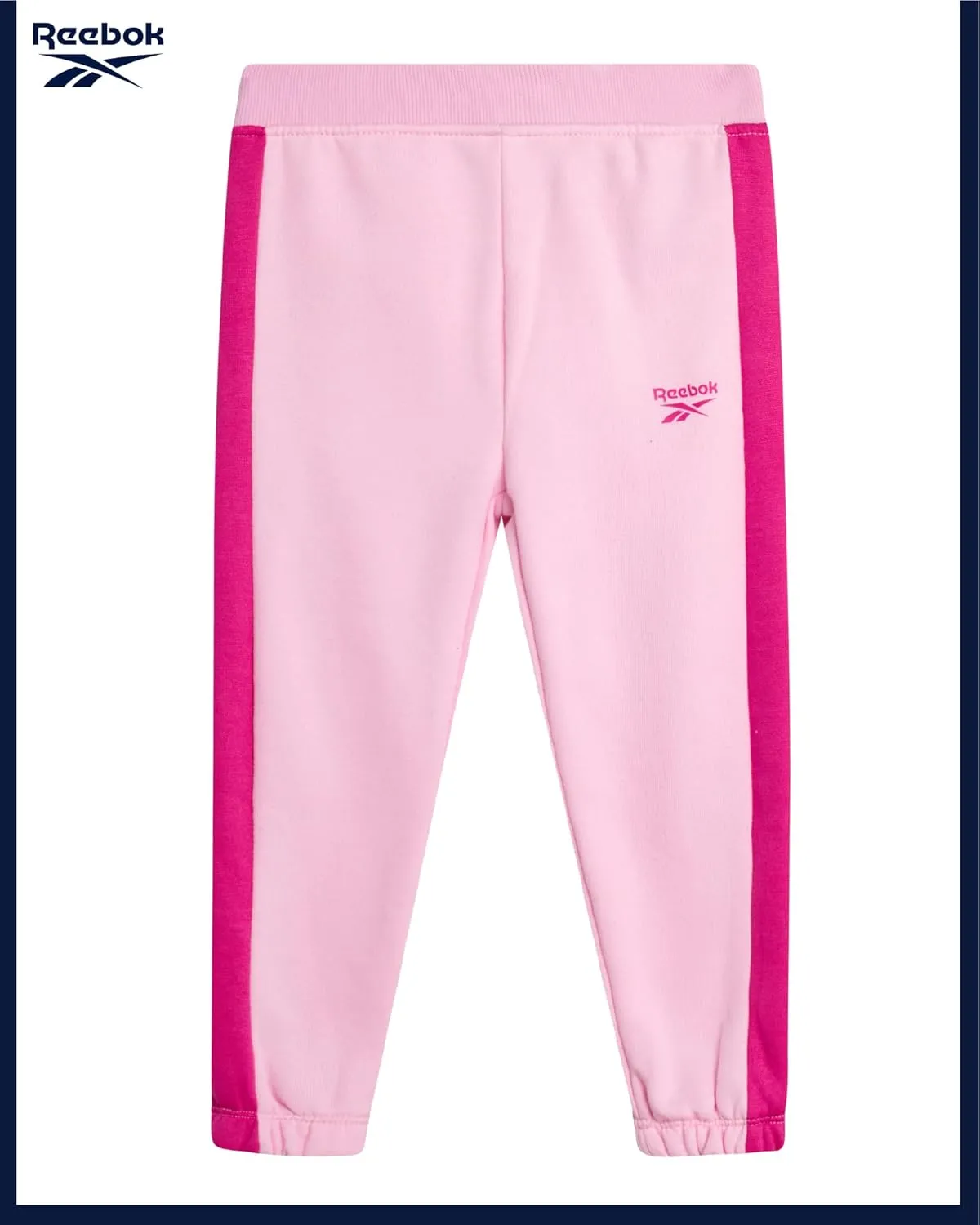 Reebok Girls' Sweatsuit - 2 Piece Performance Fleece Sweatshirt and Jogger Sweatpants - Activewear for Toddlers/Girls, 2T-6X