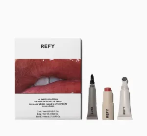 REFY Lip Taster Collection (Mini Lip Buff, Mini Orchid Lip Blush, Mini Clear Lip Gloss)   Premium Korean Aloe Vera Sheet Masque