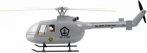 Remote Control Helicopter，BO105 470 Size Military RC Helicopter with H1 Flight Controller,GPS and Adjustable Left/Right-Handed Controls (Grey Left/Right-Handed Controls)