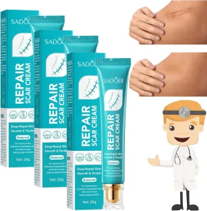 Repair Scar Cream,Scar Cream Face, Professional Repair Gel with Natural Herbal Formula, Removal for Both New and Old, Deep Skin Repair (3)