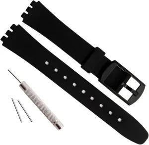 Replacement 12mm Waterproof Silicone Rubber Watch Strap Watch Band for Swatch