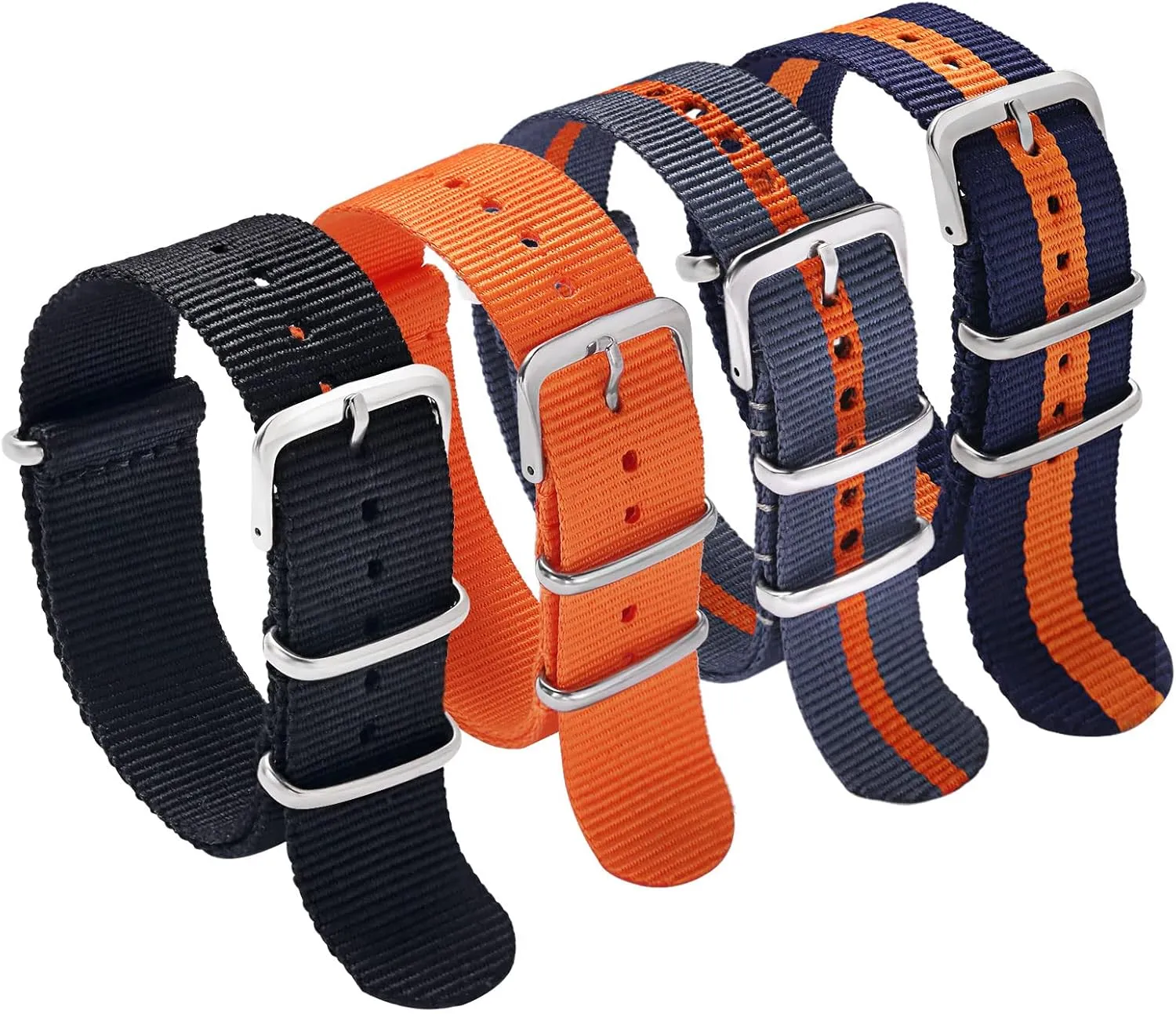 Replacement Military Watch Straps for Men 16mm 18mm 20mm 22mm Nylon Watch Band