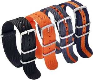 Replacement Military Watch Straps for Men 16mm 18mm 20mm 22mm Nylon Watch Band