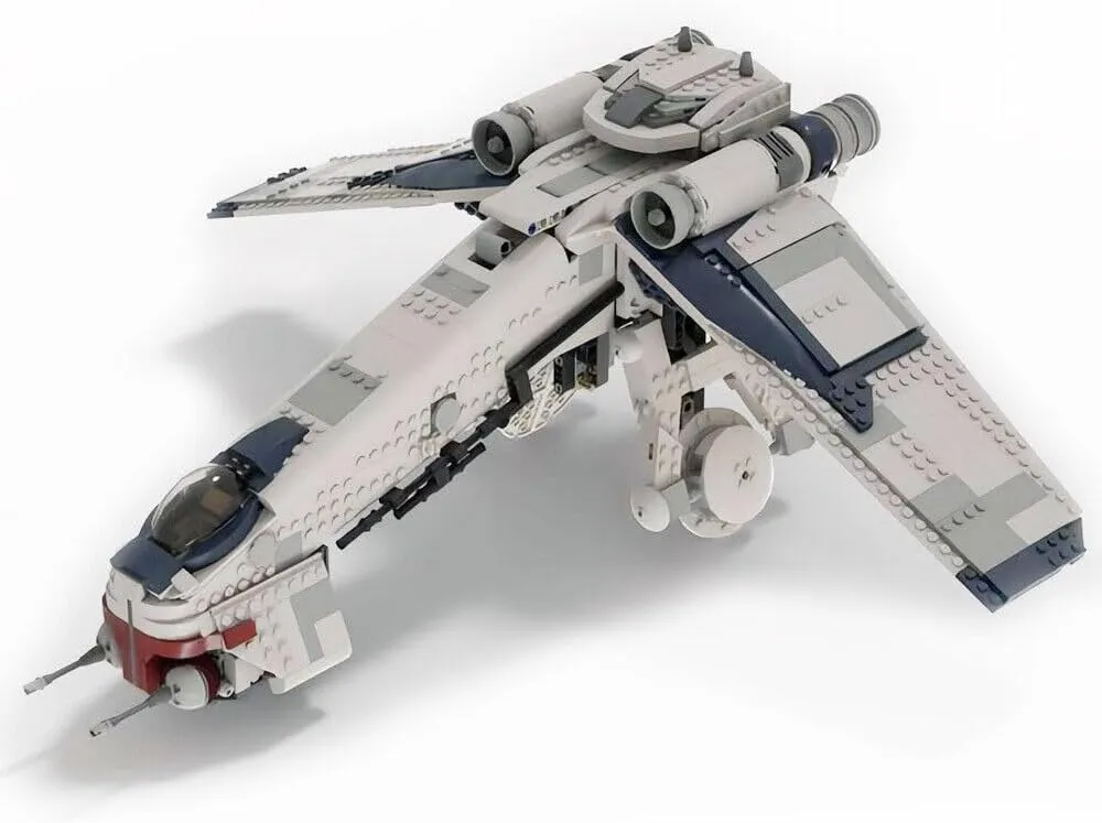 Republic Dropship V2 1307 Pieces for 75337 and 75019 Building Kit MOC Build for Age 18 