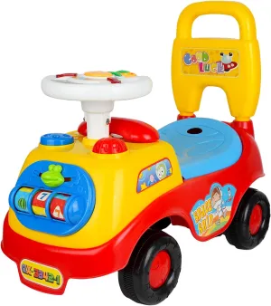 Ride On Car Toy for Toddlers 19  Months – Push Car Racer with Music Steering, Horn, and Storage – Sit to Stand Toddler Toy for Boys & Girls – Fun and Interactive Ride On Toy with Under-Seat Storage