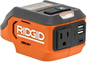 RIDGID 18V 175 Watt Power Inverter Car Boat Home Office