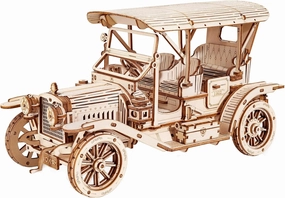 ROKR 3D Wooden Puzzle Model Car Kits to Build for Adults, 1:15 Scale Vintage Car Model Building Kit 298pcs Wood Craft Hobby Gift for Teens Men Women Christmas