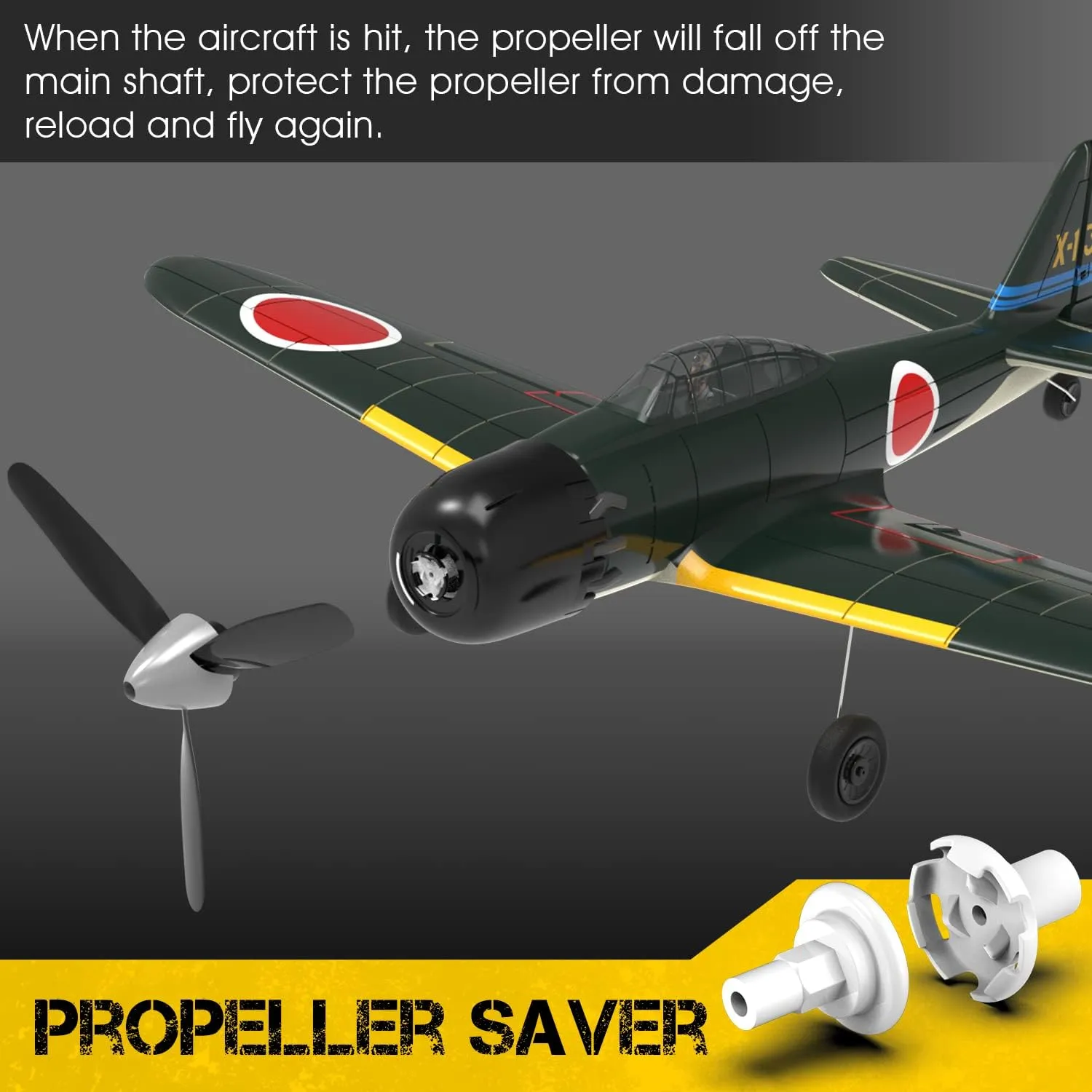 Romote Control Airplane Zero Fighter, 4 Channel RTF RC Plane with 6-Axis Gyro, WW2 Warbird Aircraft Toy Gift for Adults & Kid