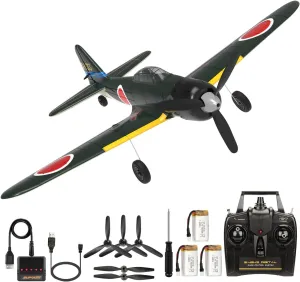 Romote Control Airplane Zero Fighter, 4 Channel RTF RC Plane with 6-Axis Gyro, WW2 Warbird Aircraft Toy Gift for Adults & Kid
