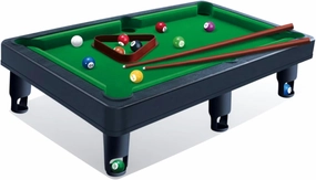 ROXIE Mini Tabletop Pool Set for Kids - Fun Portable Mini Billiards Game for Family Fun Travel, Small, Black/Green