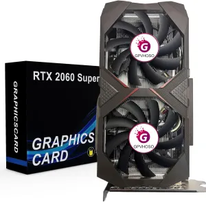 RTX 2060 Super 8GB Graphics Card 256Bit GDDR6 Video Card with Ray Tracing, Dual Fans, PCI Express x 16 3.0 HDMI Display Port DVI, Supports Up to 8K for Office Creative Work PC Gaming
