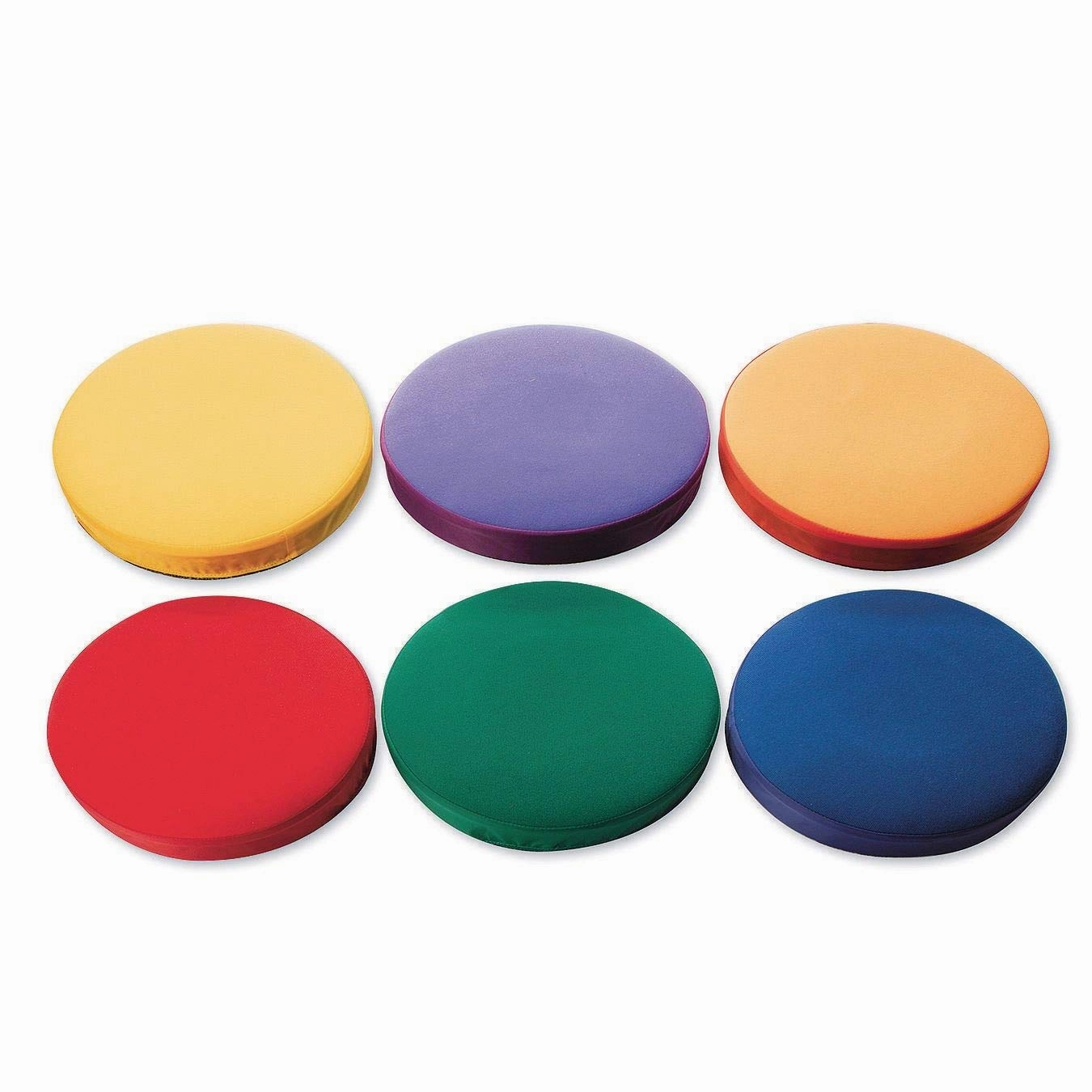 S&S Worldwide Spectrum Sounds Steps Set. Large 13" Round x 2" High Steps Encourage Kids to Take The Next Step. Fabric Covered Top with Non-Slip Base. 6 Color Set