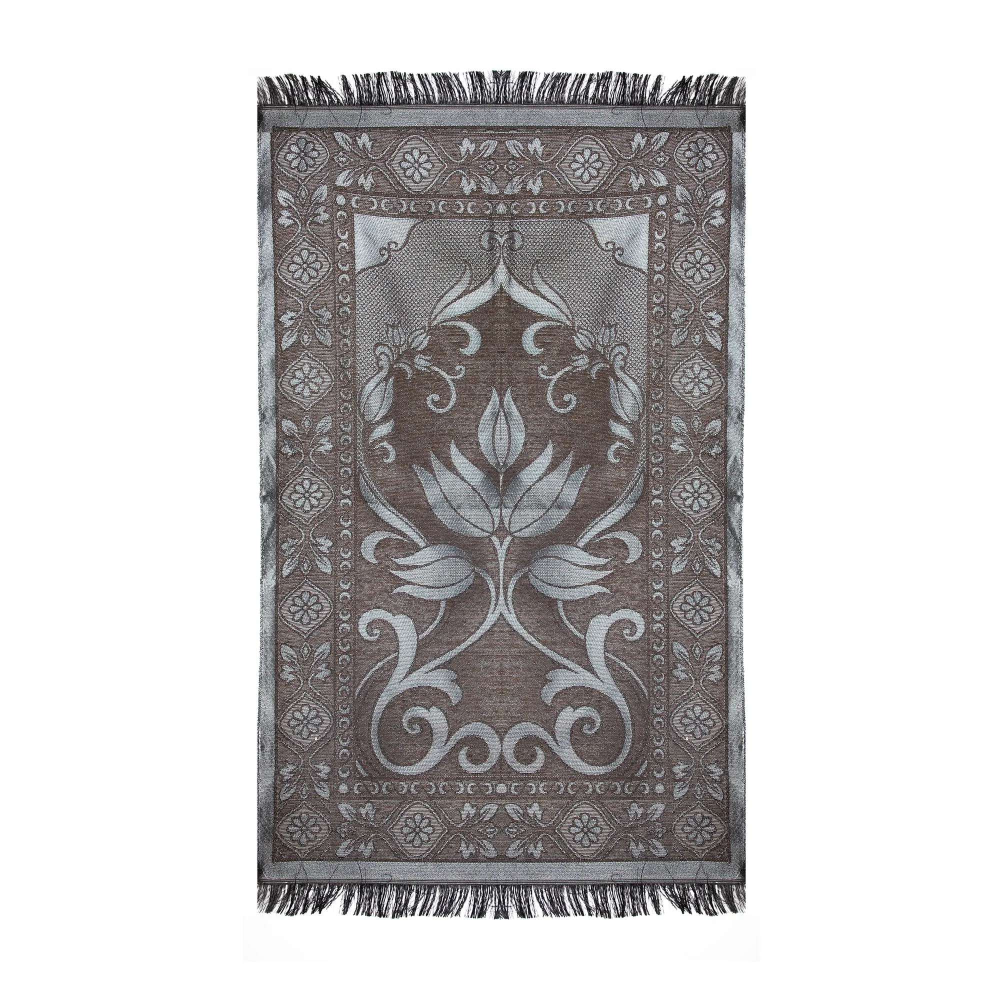 Salah Prayer Mat - Floral - Brown