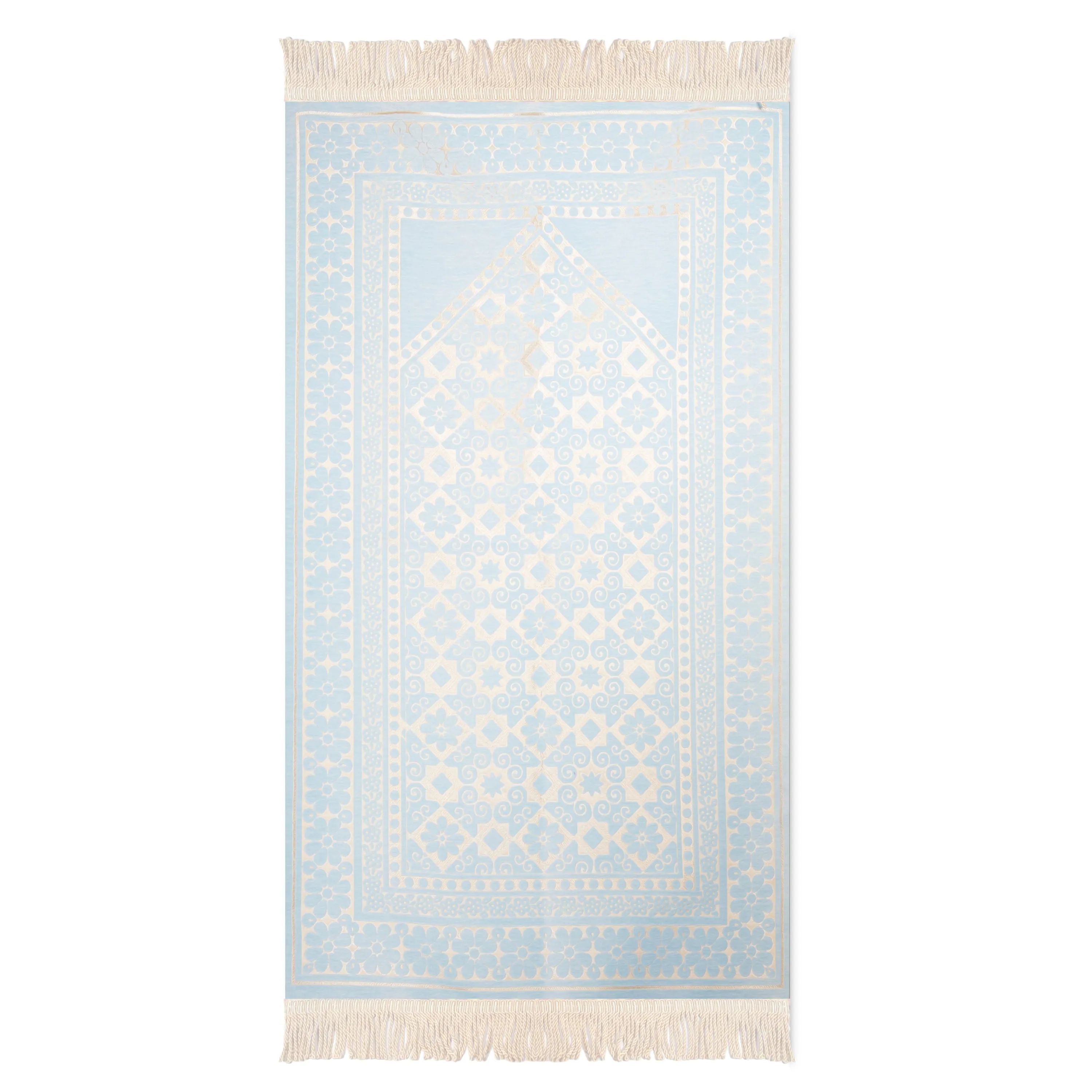 Salah Prayer Mat - Geometric Mosaic - Baby Blue
