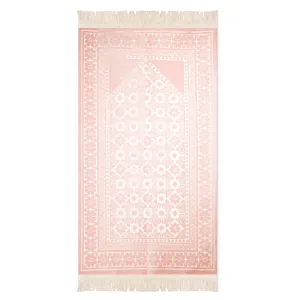 Salah Prayer Mat - Geometric Mosaic - Pink
