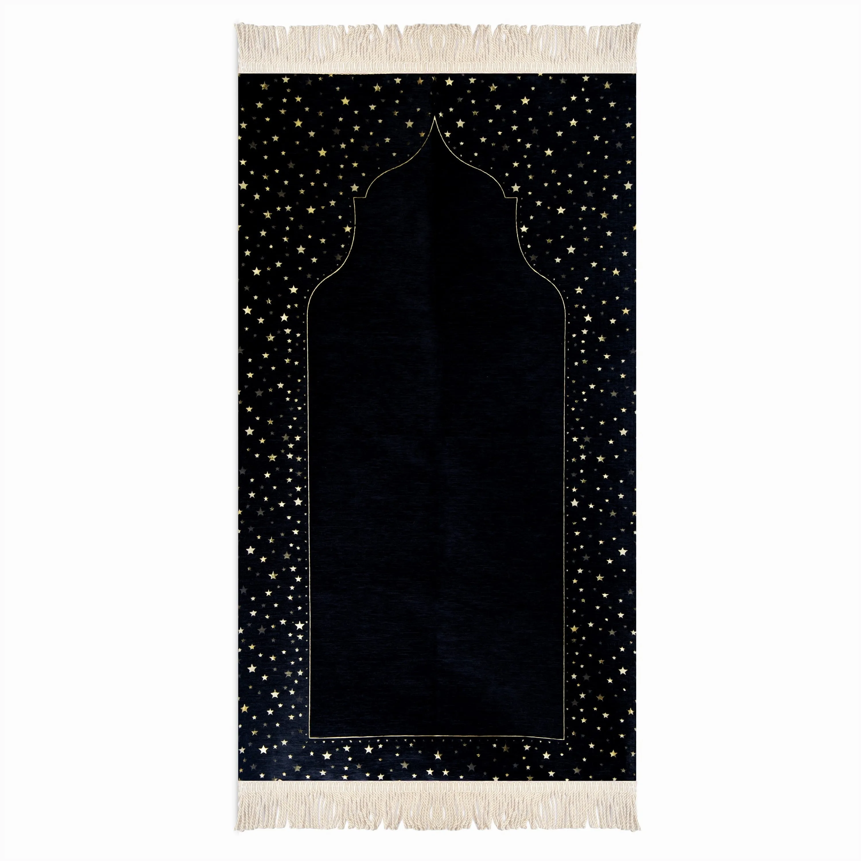 Salah Prayer Mat - Stars - Black