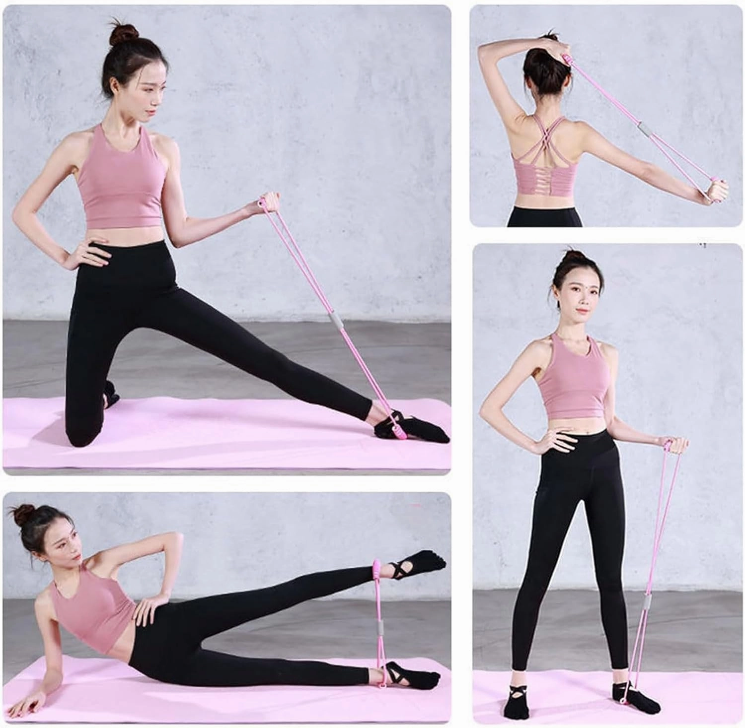 Saludea Resistance Band with Handles, Figure 8 Resistance Band, 2025 Upgraded Chest Arm and Shoulder Stretch Bands, Yoga Gym Fitness Pulling Rope for Home, Strength Training