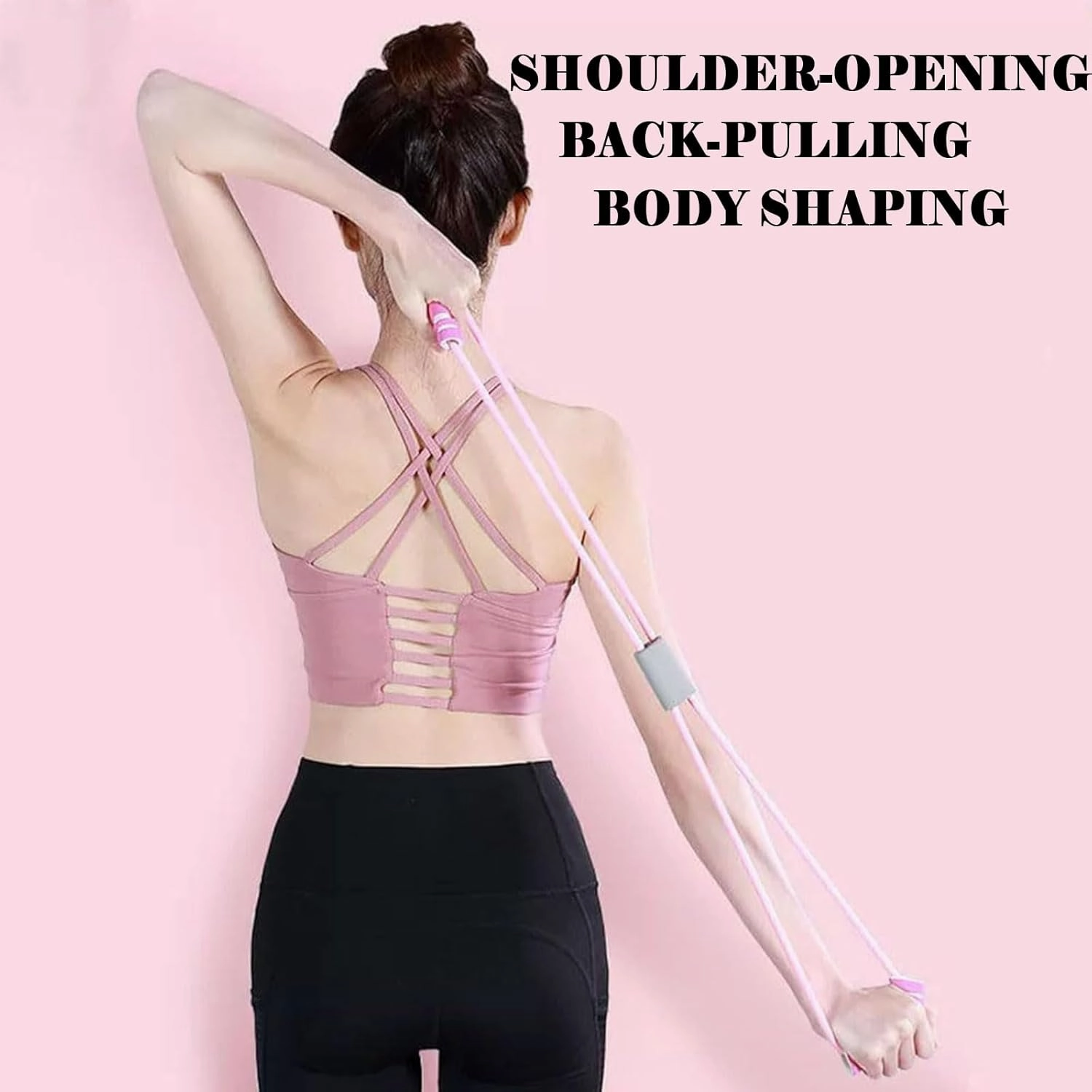 Saludea Resistance Band with Handles, Figure 8 Resistance Band, 2025 Upgraded Chest Arm and Shoulder Stretch Bands, Yoga Gym Fitness Pulling Rope for Home, Strength Training