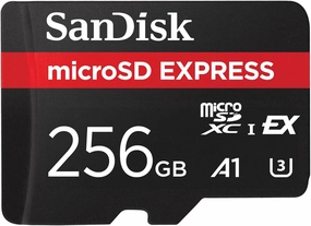 SanDisk 256GB microSD Express microSD Card - Works with Nintendo Switch™ 2, Up to 880MB/s Read, Up to 650MB/s Write, 210MB/s Sustained Write, U3, C10 - SDSQXFN-256G-GN4NN