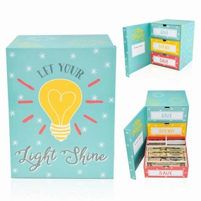 Save Spend Give Piggy Bank | Teach Children About Saving Money & Giving | Three Drawers for Bills and Coins | Great for Birthday Room Decor