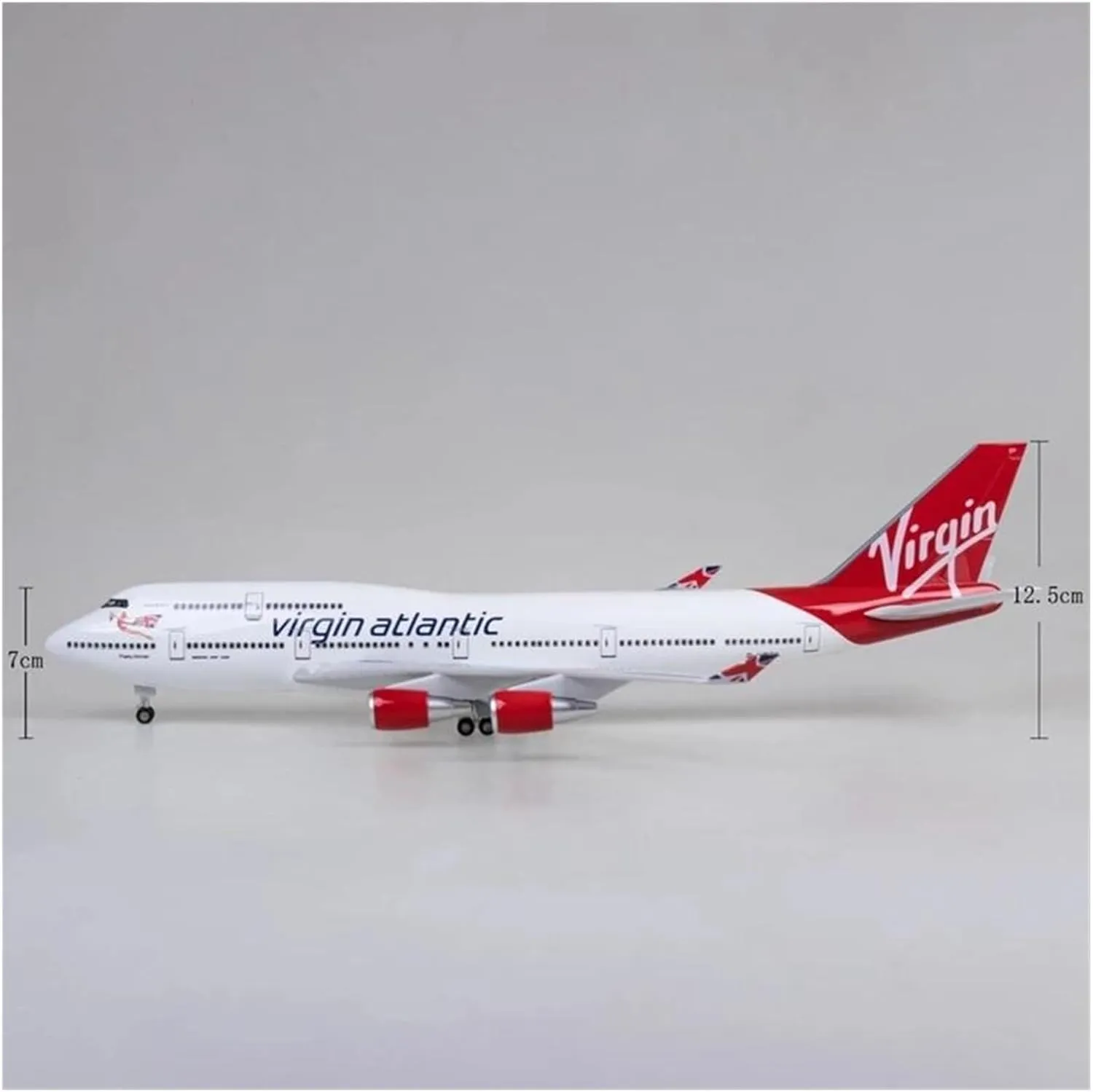 Scale 1 150 for 47CM B747 Aircraft Model with Stand Display Airliner Collectible Model for Toys(No lamp)