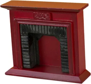 Scale Dollhouse Furniture Vintage Fireplace Cabinet European Style Background Wall Decor for and Home Decoration