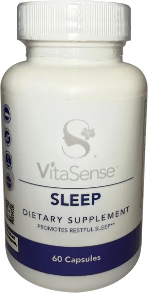 SeneGence VitaSense Sleep Supplement, 60 Capsules, Relaxation and Restful Sleep Support with Organic KSM-6 Ashwagandha, Melatonin, and Magnesium Glycinate