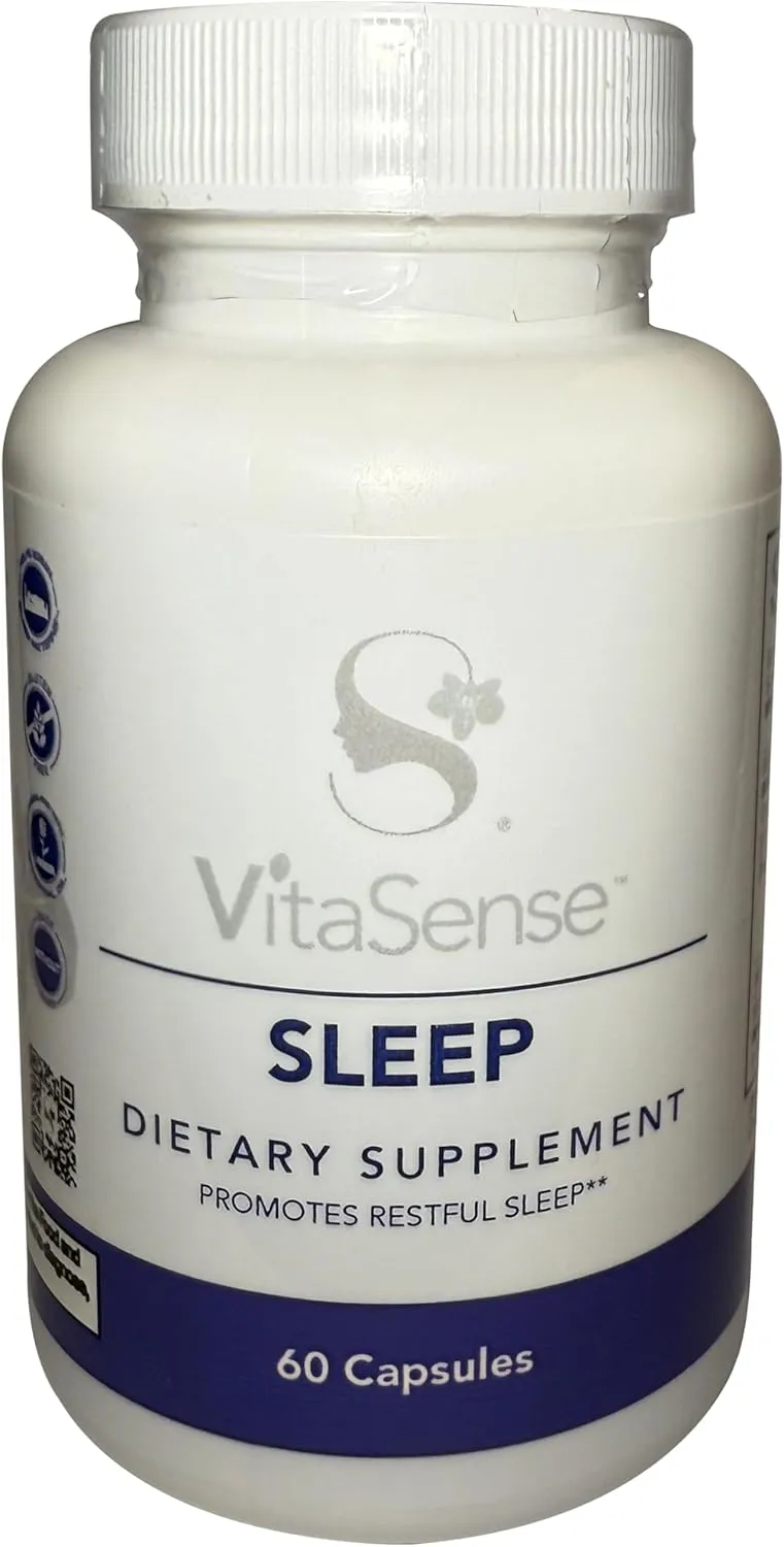 SeneGence VitaSense Sleep Supplement, 60 Capsules, Relaxation and Restful Sleep Support with Organic KSM-6 Ashwagandha, Melatonin, and Magnesium Glycinate