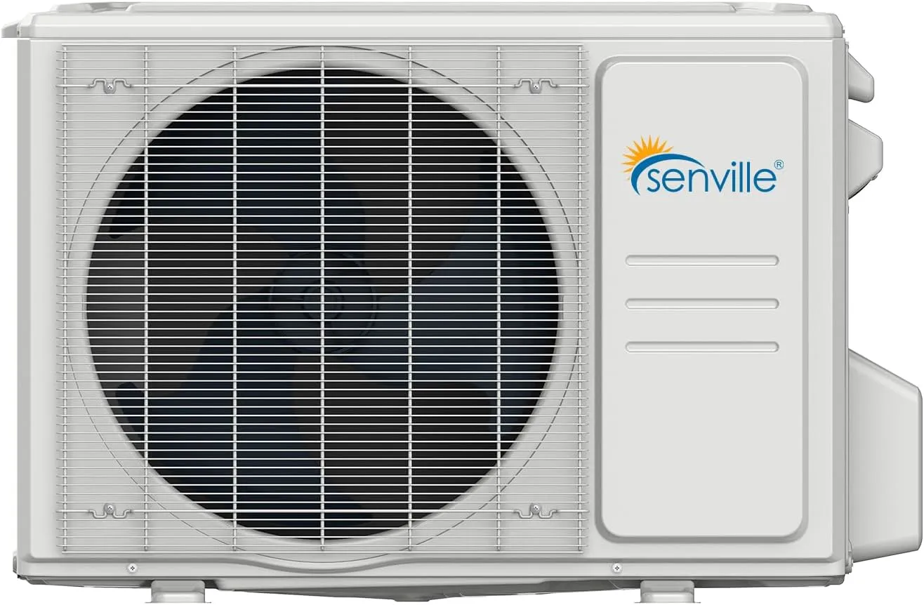 Senville LETO Series Mini Split Air Conditioner Heat Pump, 12000 BTU 110/120V, Inverter, Works with Alexa, SEER2 20.8, 1 Ton, White