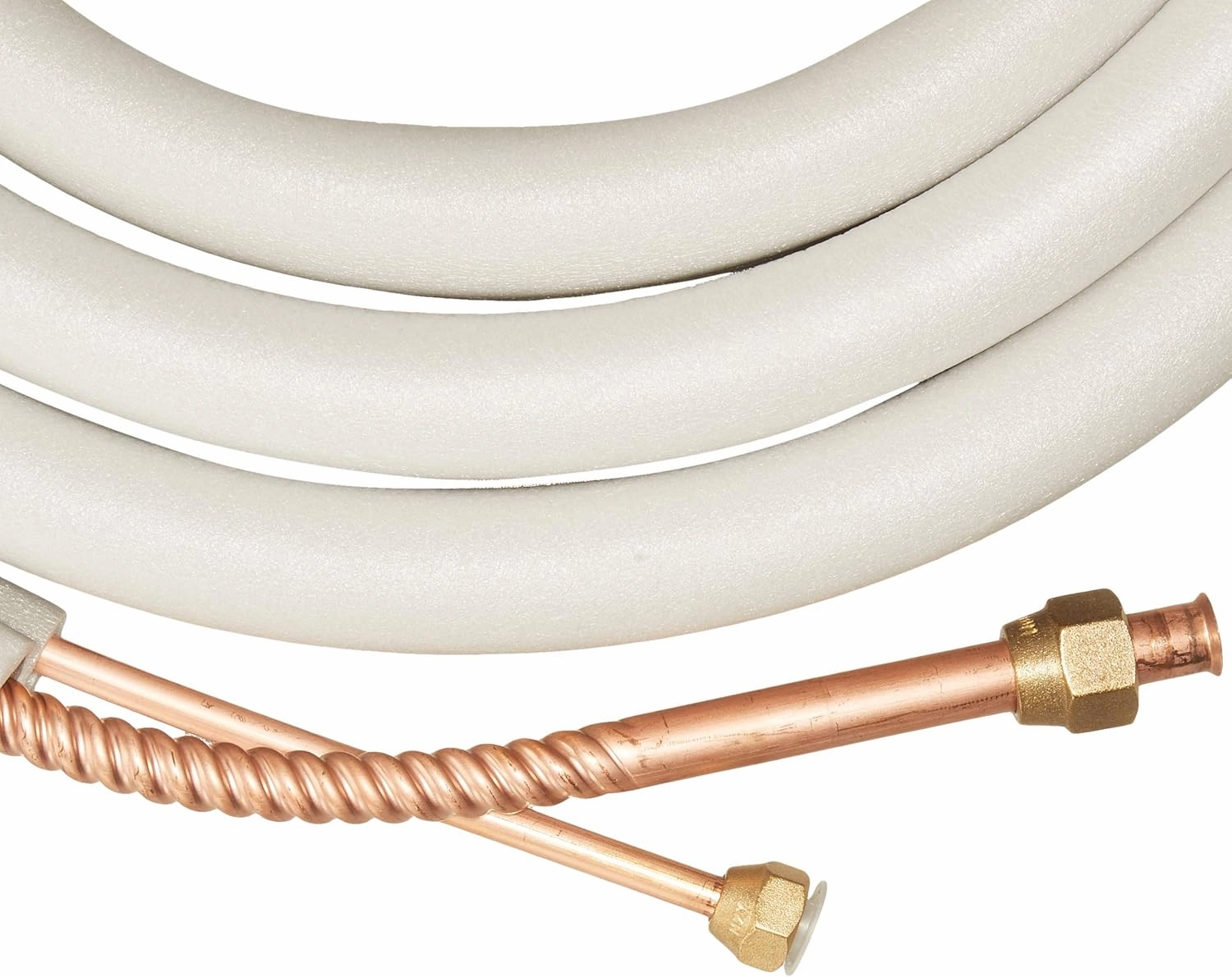 Senville 16 Ft. Insulated Copper Line Set for Mini Split Air Conditioner, 3/8" & 5/8" OD, White
