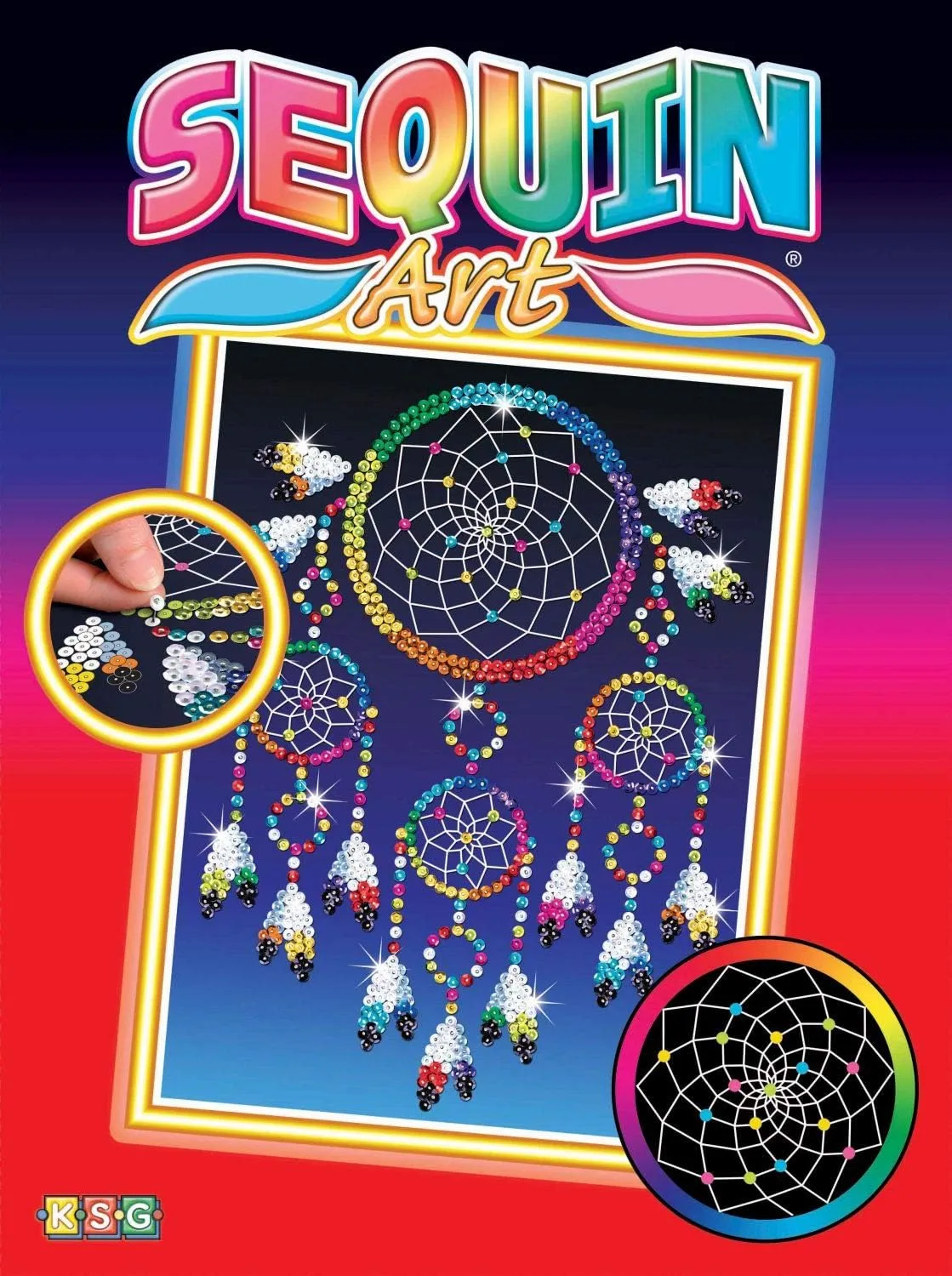 Sequin Art Red Dreamcatcher Sparkling Arts & Crafts